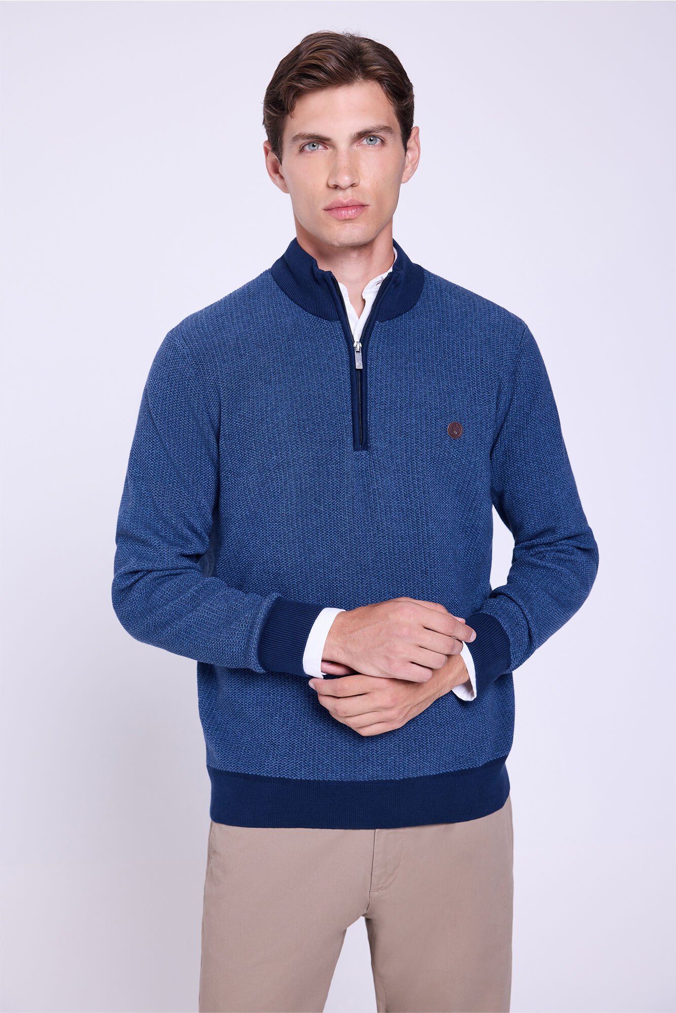 Springfield Jersey B&aacute;sico Media Cremallera