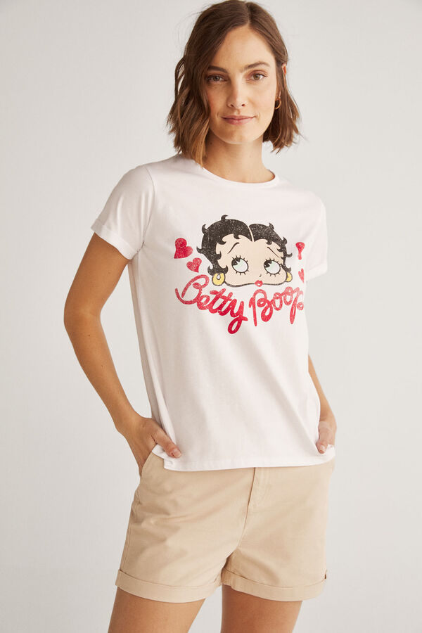 Fifty Outlet Camiseta betty boop Blanco