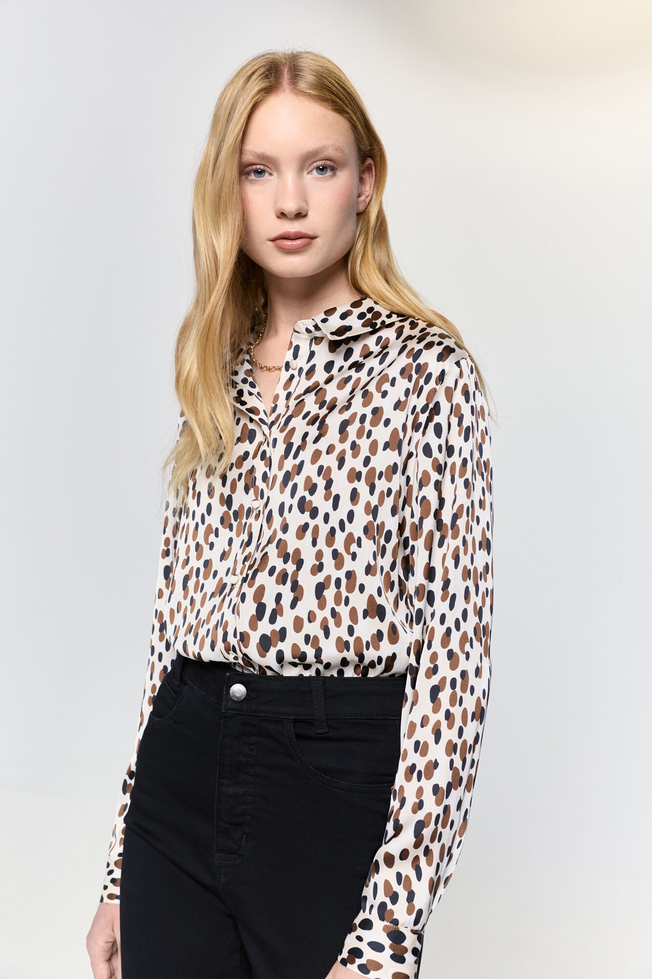 Milano Camisa satinada estampada