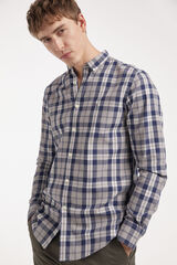 Fifty Outlet Camisa Twill Cuadros Gris