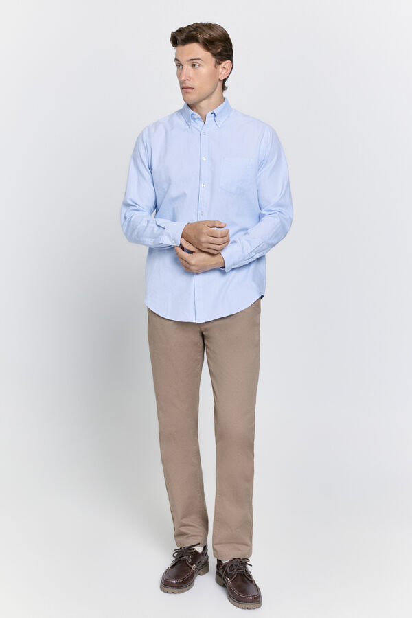 Milano Camisa twill relaxed fit Azul Claro