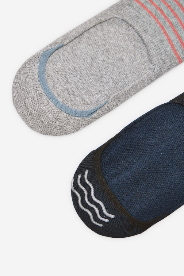 Milano Calcet&iacute;n invisible rayas Navy