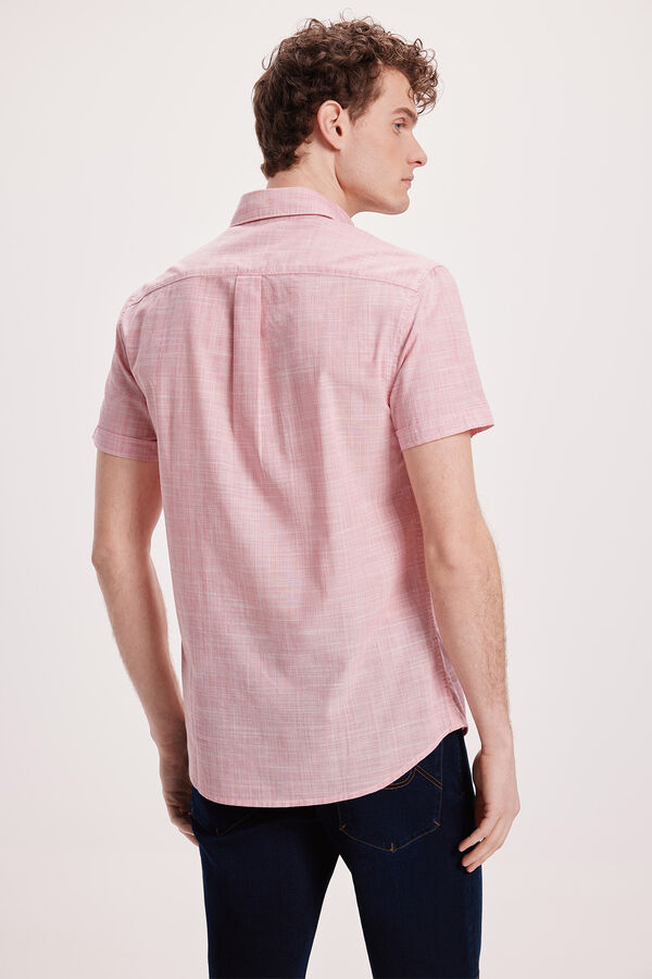 Milano Camisa Slub Lisa Coral