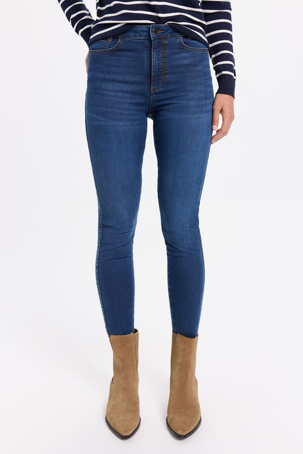 Milano Jeans slim tiro medio Azul