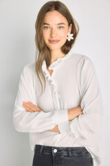 Milano Camisa cuello mao Blanco