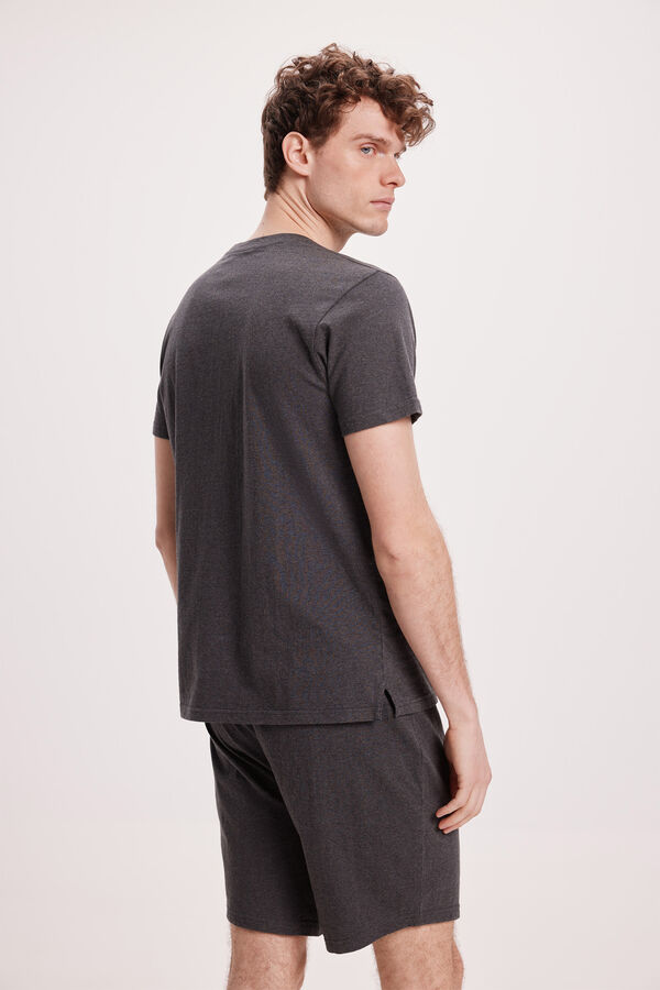 Milano Pijama corto print posicional Gris