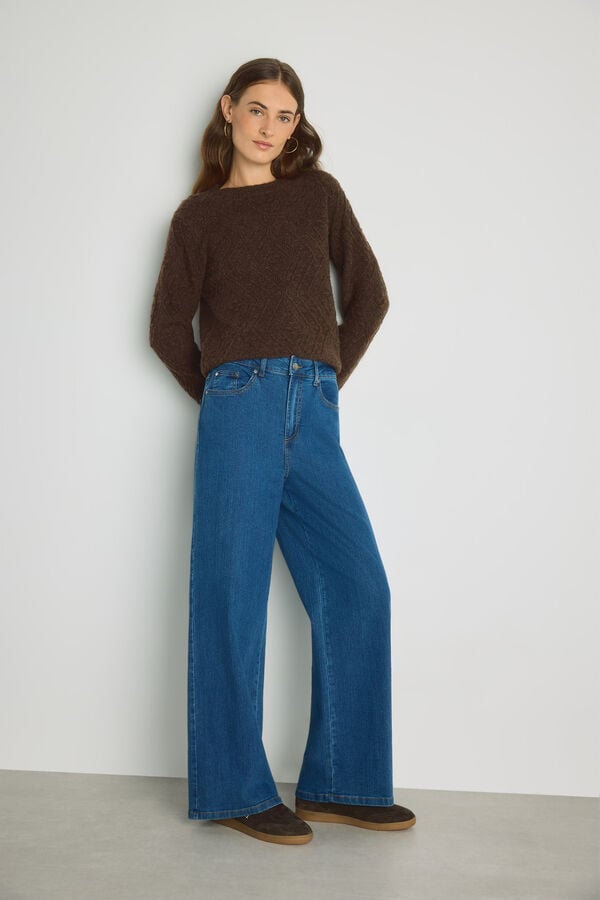 Milano Cal&ccedil;a jeans larga Azul claro