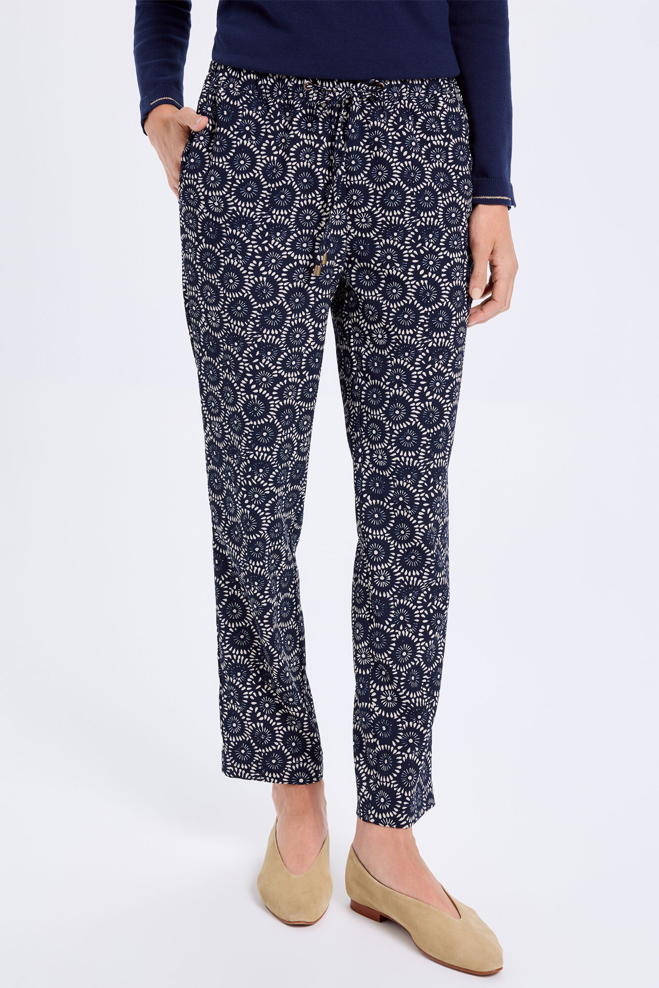 Milano Pantal&oacute;n fluido estampado