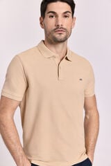 Milano Polo básico manga curta Bege