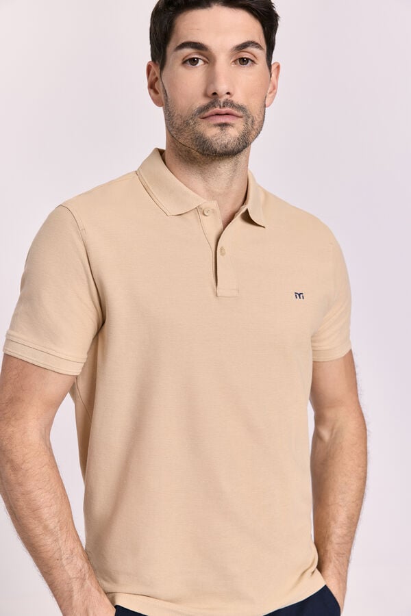 Milano Polo básico manga curta Bege