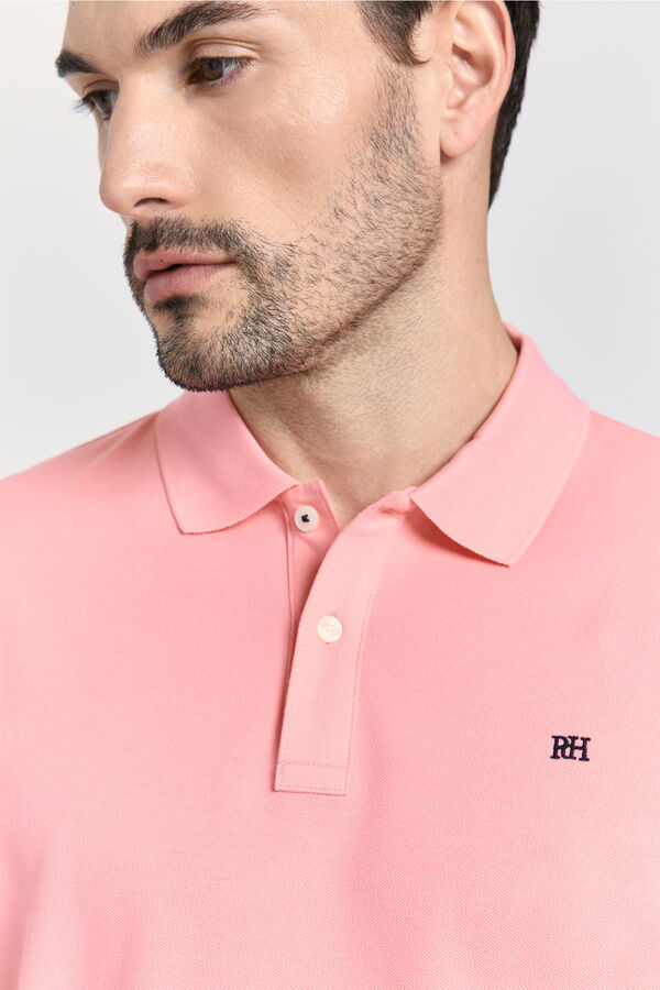 Pedro del Hierro Polo b&aacute;sico manga curta Rosa