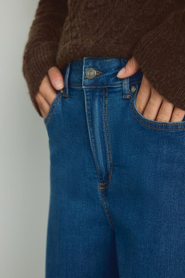 Milano Cal&ccedil;a jeans larga Azul claro