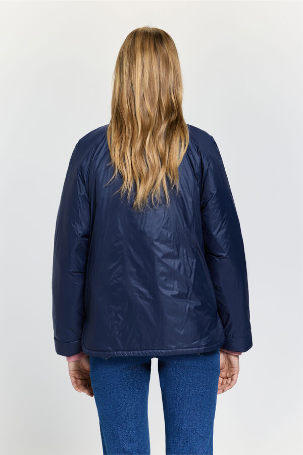 Milano Abrigo acolchado con cuello Navy