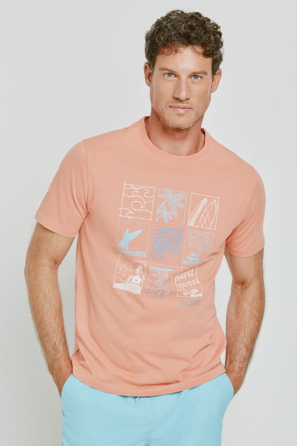 Milano T-shirt de manga curta Coral