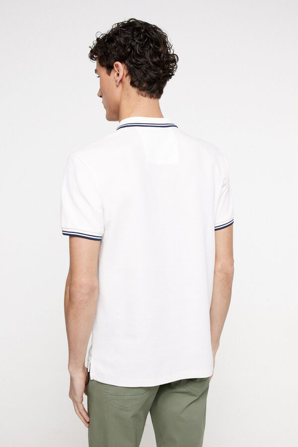 Fifty Outlet Polo Tipping Contraste Blanco