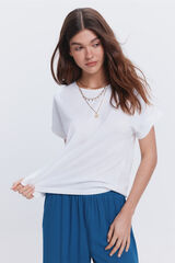 Milano T-shirt manga curta lisa Branco