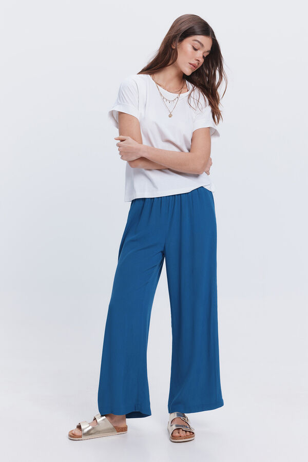 Milano T-shirt manga curta lisa Branco