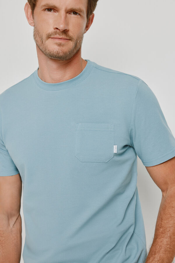 Milano Camiseta con bolsillo Azul