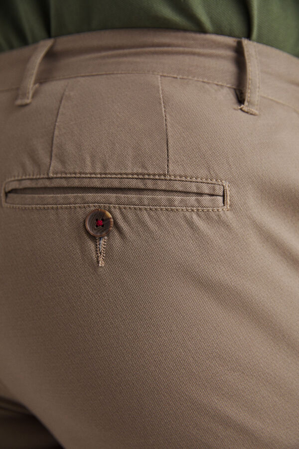 Fifty Outlet Pantalón chino slim Beige