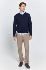 Milano Jersey básico cuello pico Navy