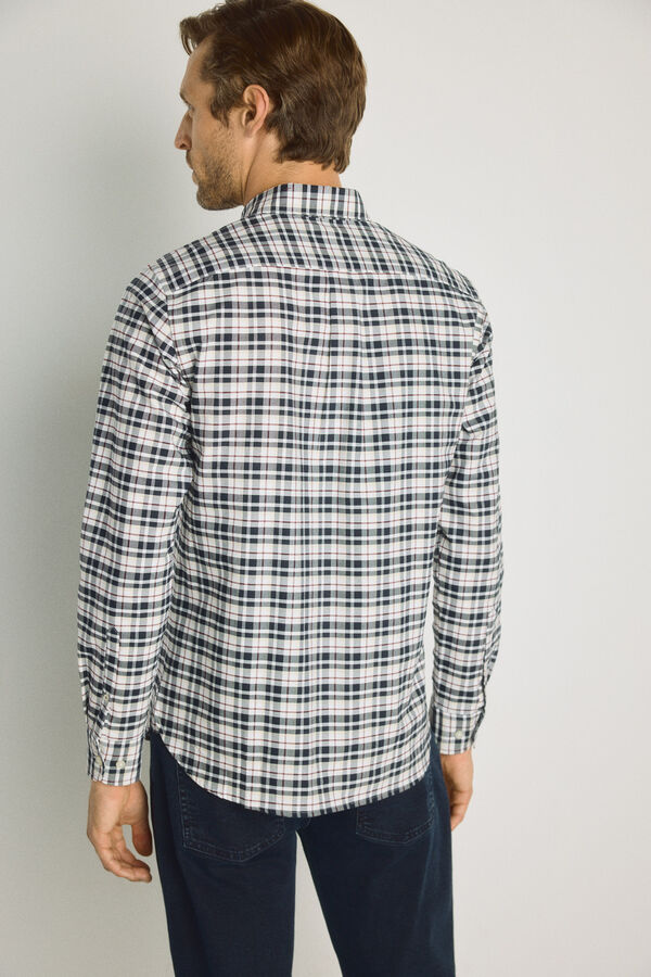 Pedro del Hierro Camisa cuadros manga larga Navy