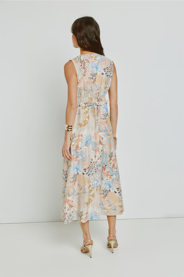 Milano Vestido escote pico Naranja