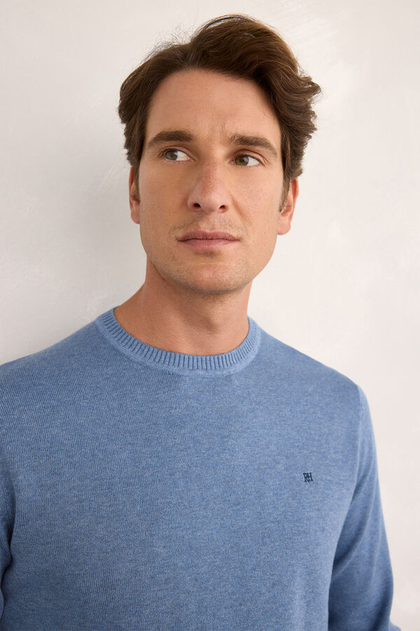 Pedro del Hierro Camisola básico redondo Azul