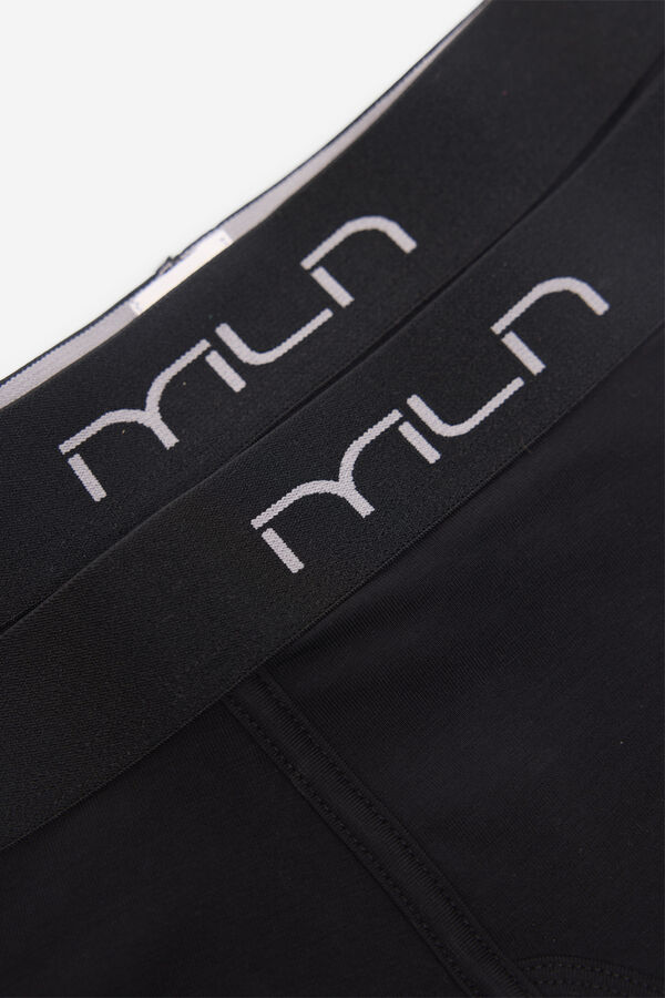 Milano Pack boxer liso y rayas Negro