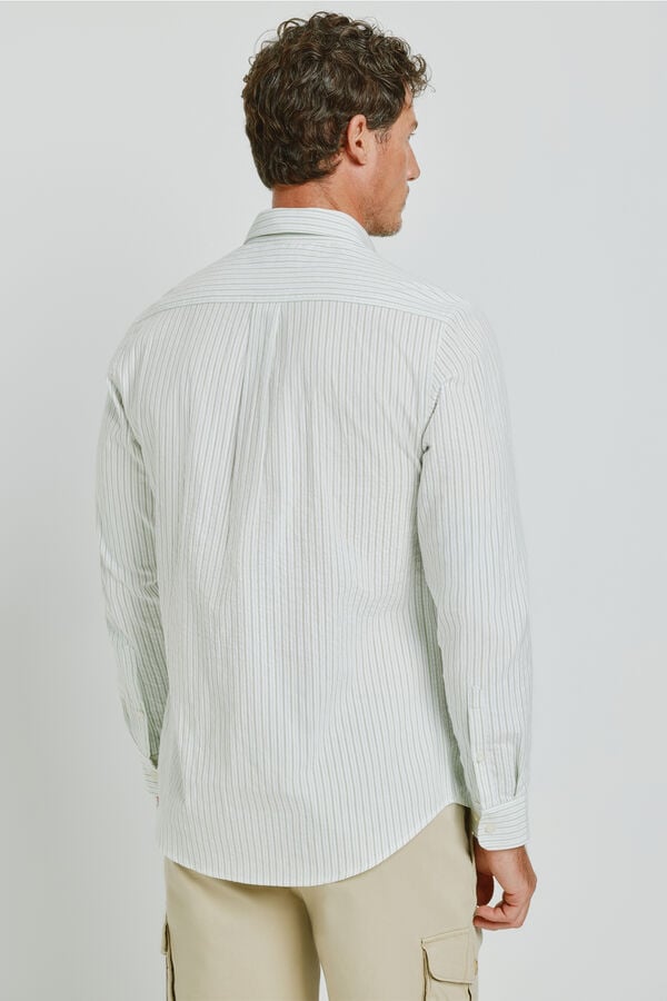 Milano Camisa rayas manga larga Verde