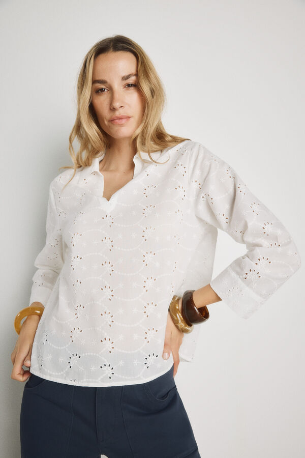 Milano Blusa de manga comprida Branco