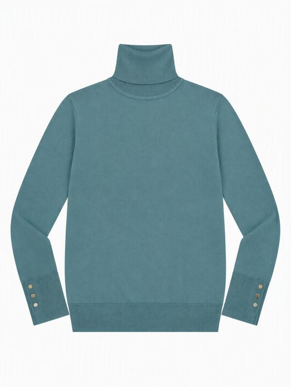 Milano Camisola gola alta Azul