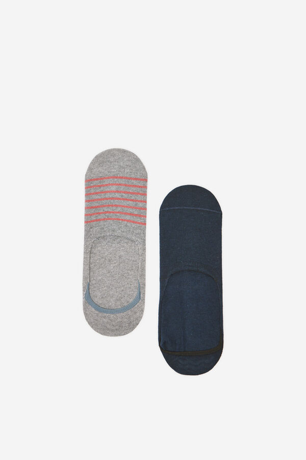 Milano Calcet&iacute;n invisible rayas Navy