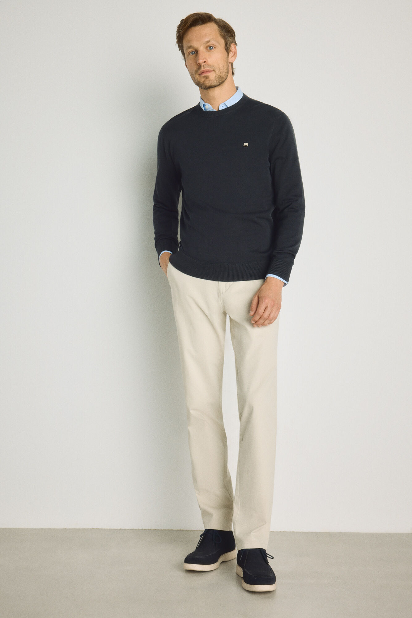 Pedro del Hierro Camisola gola caixa