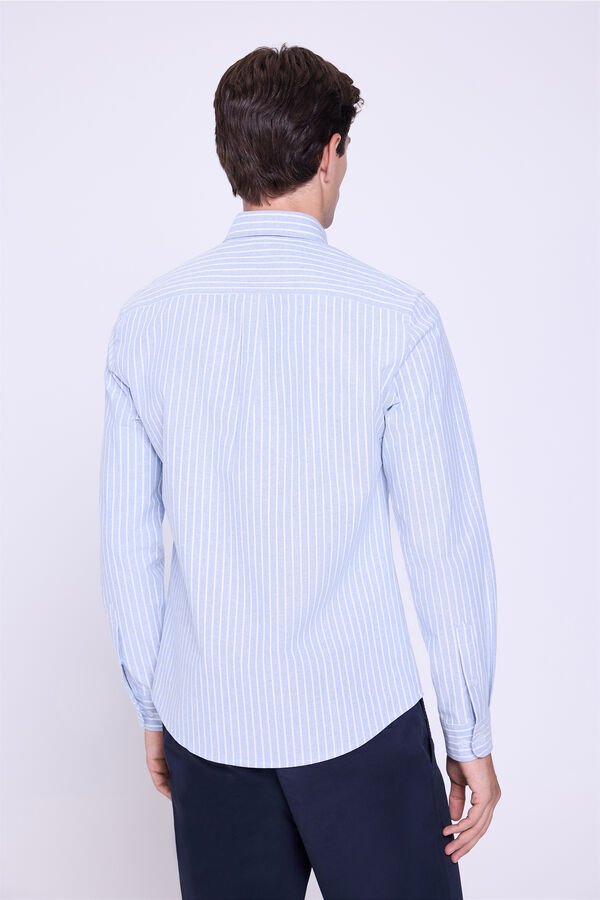Springfield Camisa Rayas Relaxed Fit Azul