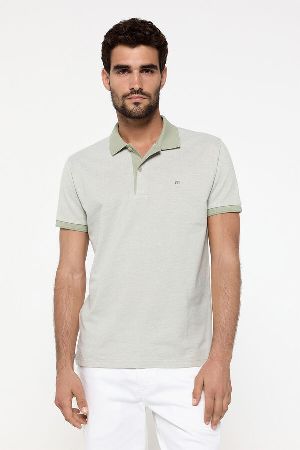 Fifty Outlet Polo de algodón tejido bicolor. Verde