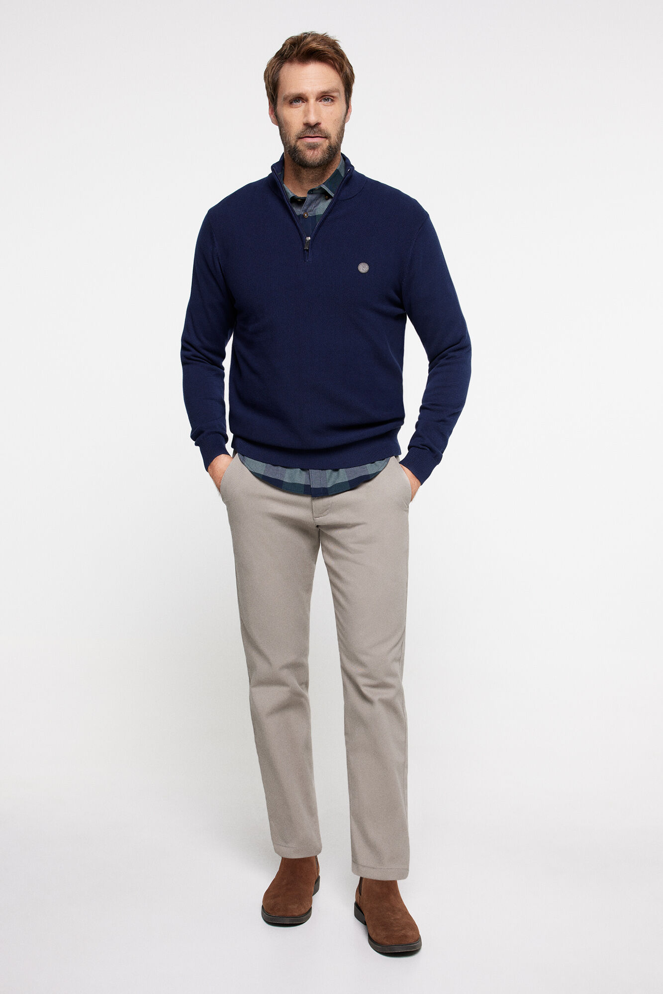 Milano Camisola fecho-&eacute;clair Algod&atilde;o.