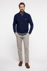 Milano Camisola fecho-&eacute;clair Algod&atilde;o. Marinho