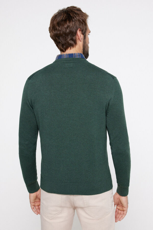 Fifty Outlet Jersey básico cuello pico green water