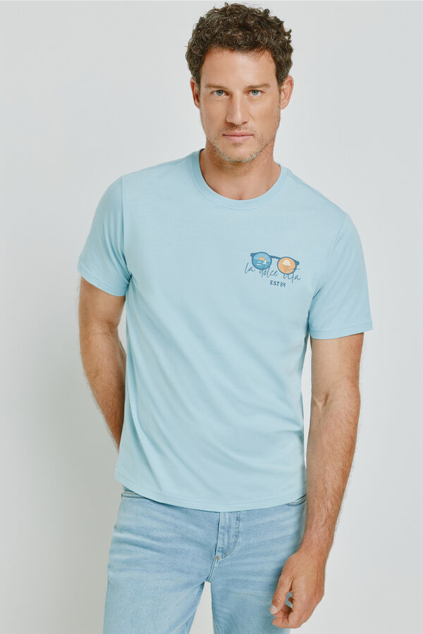 Milano T-shirt de manga curta Azul