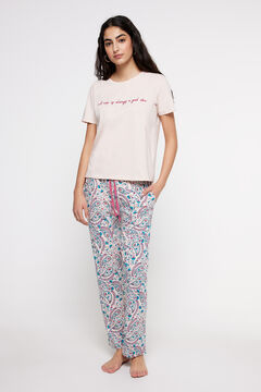 Pantalon Pijama Rosado Rayas Mujer – Los Tres Elefantes Tienda Online