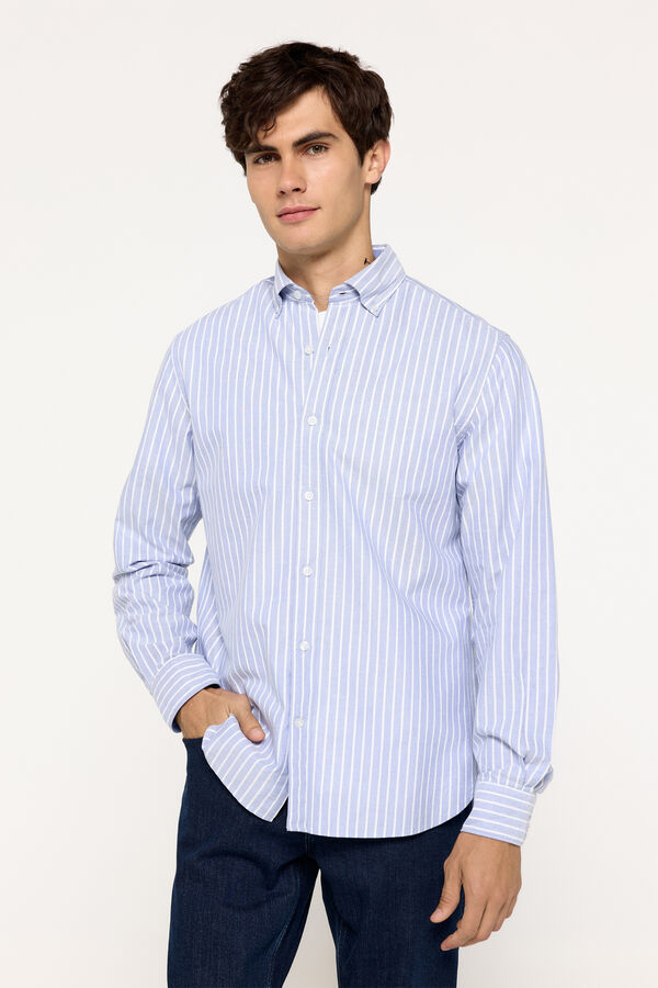 Pedro del Hierro Camisa Oxford Rayas PdH Azul