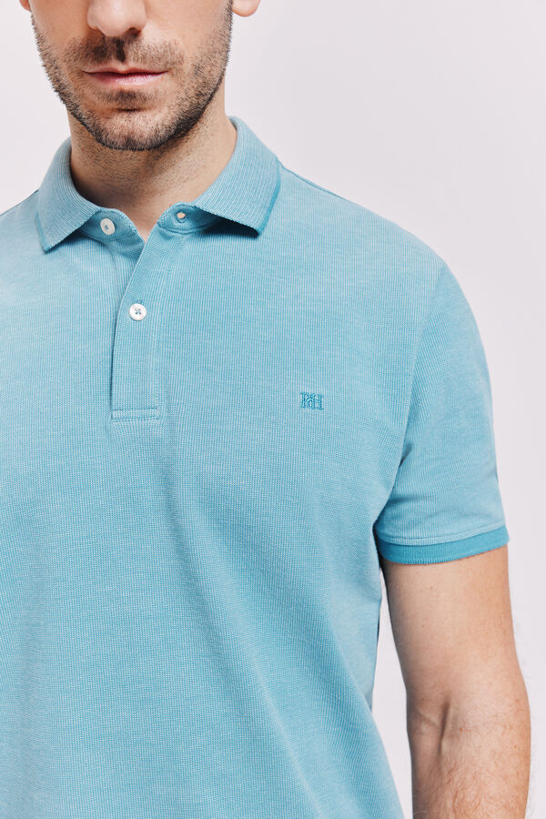 Pedro del Hierro Polo manga curta Azul