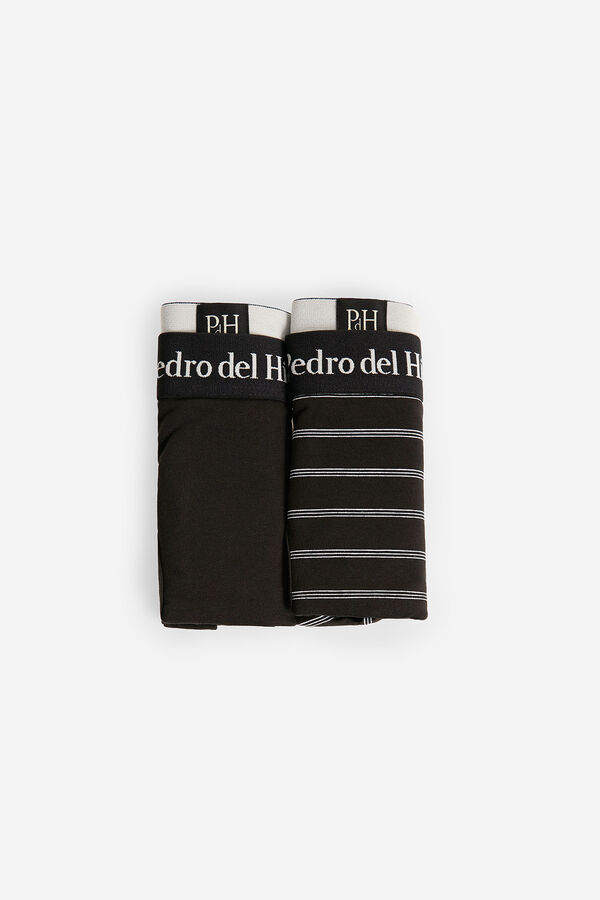 Fifty Outlet Pack 2 boxer punto PdH Negro