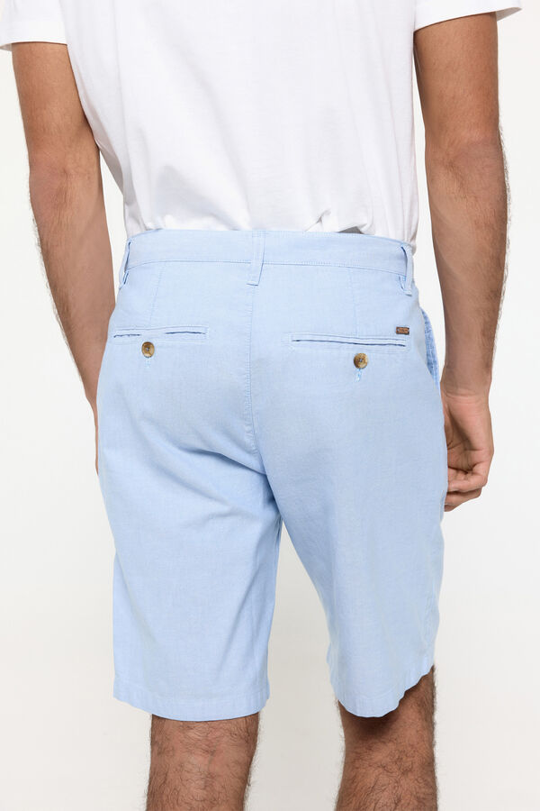 Fifty Outlet Bermudas oxford de algodão Azul indigo