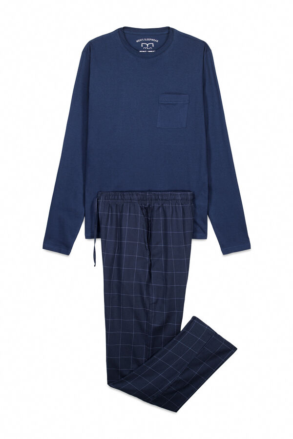 Milano Pijama Largo Plana Navy