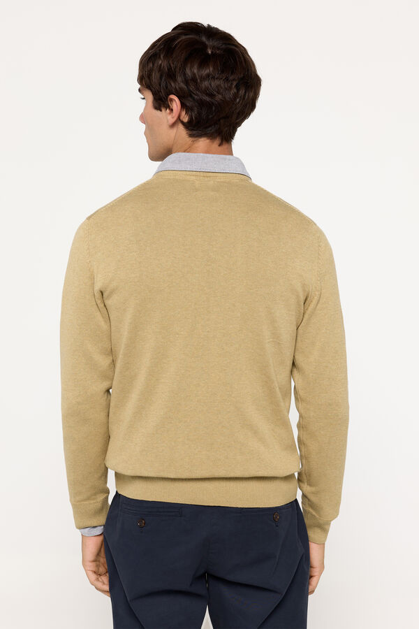 Milano Camisola b&aacute;sica com gola redonda Ouro