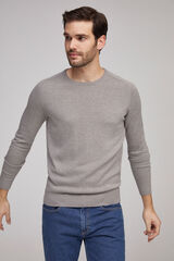 Fifty Outlet Jersey cuello caja Gris