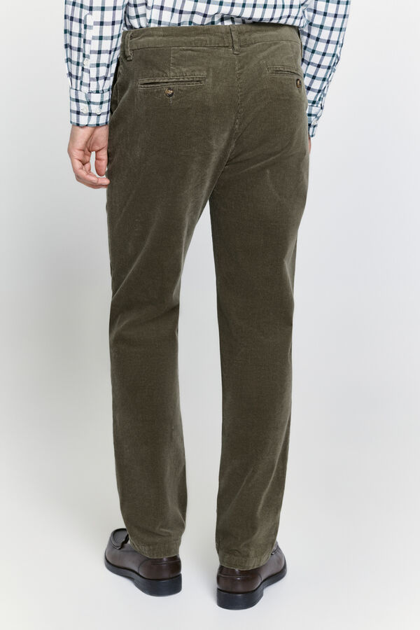 Milano Calças chino com ajuste confortável Cáqui escuro
