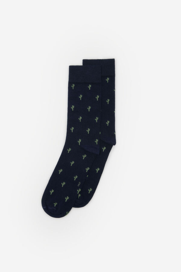 Milano Calcetines Jacquard Algod&oacute;n Navy