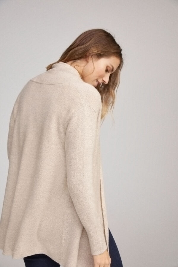 Fifty Outlet Cardigan tacto suave Beige
